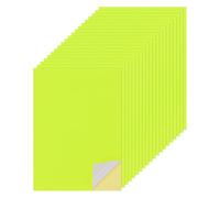 QUARKZMAN 50 Hojas de Papel Adhesivo Imprimible, 8"x12" A4 Papel de Respaldo de Pegatina Autoadhesiva 250Gsm para Manualidades Scrapbooking Impresora de Inyección, Amarillo Fluorescente