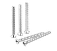 QUARKZMAN 50 Pcs #6-32x1-1/2 Pulgadas Tornillos De Máquina Cabeza Pan Phillips Tornillos De Fijación Pernos Acero Inoxidable 304 Plateados Para Enchufe De Pared Reparaciones Del Hogar