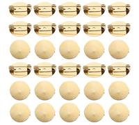 QUARKZMAN 50 Pcs Bandejas Redondas Doradas Para Broches Con Alfiler Pinza De Metal Base De Disco Para Corsages Tarjetas De Identificación Etiquetas Manualidades DIY (16mm/0.6")