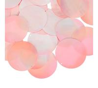 QUARKZMAN 50 Pcs Lentejuelas Planas Redondas 50mm/2 Pulgada Lentejuelas Sueltas Para Costura Con Agujero De Un Solo Lado Para DIY Bordado Ropa Fabricación De Joyería, AB Rosa Claro