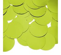 QUARKZMAN 50 Pcs Lentejuelas Planas Redondas 50mm/2 Pulgadas Lentejuelas Sueltas Para Costura Artesanal Con Agujero De Un Solo Lado Para Bordado DIY Ropa Fabricación De Joyería Verde