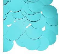 QUARKZMAN 50 Pcs Lentejuelas Planas Redondas 50mm/2 Pulgadas Lentejuelas Sueltas Para Costura Con Agujero De Un Solo Lado Para Bordado DIY Ropa Fabricación De Joyería Azul Laguna Tonos