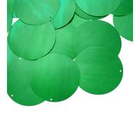 QUARKZMAN 50 Pcs Lentejuelas Planas Redondas 50mm/2 Pulgadas Lentejuelas Sueltas Para Costura Con Agujero De Un Solo Lado Para Bordado DIY Ropa Joyería, AB Verde Oscuro