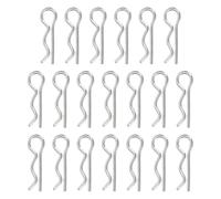 QUARKZMAN 50 Pcs Pasador De Enganche, 1.2mm x 21mm Clips R 304 Acero Inoxidable Pasadores De Retención Alfileres De Pelo Juego De Pasadores De Chaveta Para Remolques Tractores, Plateado