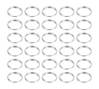 QUARKZMAN 50 Piezas de Anillas Dobles de 10 mm, Conectores de Anillo de Salto Redondo, Pequeñas Anillas de Llavero Niqueladas para Manualidades DIY, Color Plata