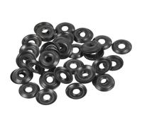 QUARKZMAN 50 Piezas de Arandela de Copa Avellanada, Hierro Negro Arandelas de Acabado Avellanadas para Tornillos M4 (Diámetro Interno M4 x Diámetro Exterior 14mm x Grosor 2mm)