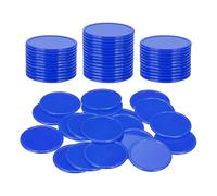 QUARKZMAN 50 Piezas De Fichas De Póker De Plástico De 1.5 Pulgadas, Fichas Mini De Bingo Contadores De Aprendizaje Discos De Conteo Marcadores Opacos para Juegos Matemáticos, Azul