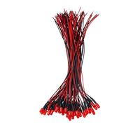QUARKZMAN 50 Piezas De Luces LED Diodo De 5mm, Luz Roja DC 12V Pre Cableadas Pequeñas Luces LED Emisoras De Alta Brillo