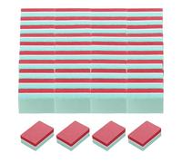 QUARKZMAN 50 Piezas De Mini Bloques Pulidores Para Uñas, Lija Doble Cara 100/180 Para Manicura Profesional, Uñas Acrílicas, Uñas Naturales, Verde/Rojo