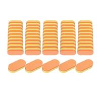 QUARKZMAN 50 piezas de Mini Limas de Uñas, Bloques de Lijado de Uñas 100/180 Grit, Bloques de Pulido de Uñas Profesionales para Uñas AcrílicasUnidad, Set de Pulidor de Uñas Naranja Amarillo