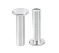 QUARKZMAN 50 Piezas de Remaches Semitubulares, 8mm x 30mm Remache Semitubular de Cabeza Plana Redonda de Aluminio para Reparación y Fijación En La Industria y El Hogar, Color Plata