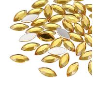 QUARKZMAN 50 Piezas Piedras Acrílicas Con Forma Ojo Caballo 12x25mm Con Parte Posterior Plana Para Manualidades DIY Cuentas Bodas Maquillaje De Cara Fabricación De Joyería Color.