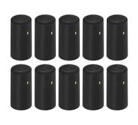 QUARKZMAN 50 Tapones de PVC Termorretráctiles para Botellas de Vino, Funda Termoencogible de 30mm/1.18" para Tapones de Botellas, para Hacer Bodegas de Vino, Negro