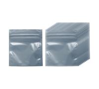 QUARKZMAN 50 Unidades De Bolsas Antiestáticas 3.1" X 3.5" De Doble Capa Anti Estática Reutilizable ESD De Blindaje para GPU Disco Duro HDD SSD Luces LED Color Gris Oscuro Semitransparente