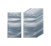 QUARKZMAN 50 Unidades De Bolsas Antiestáticas 3.5" X 7.1" Doble Capa Anti Estática Reutilizable ESD De Blindaje para GPU Disco Duro HDD SSD Luces LED Color Gris Oscuro Semitransparente