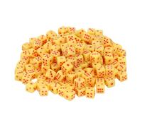 QUARKZMAN 500 Piezas De Dados Mini, 5mm/0.2" Dados Pequeños De Seis Caras De Acrílico con Puntos para Juegos De Mesa Fiestas Y Actividades, Amarillo/Rojo