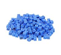 QUARKZMAN 500 Piezas De Dados Mini, 5mm/0.2" Dados Pequeños De Seis Lados De Acrílico con Puntos para Juegos De Mesa, Fiestas Y Actividades, Azul/Negro