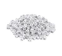 QUARKZMAN 500 Piezas De Dados Miniaturas, 5mm/0.2" Dados Pequeños De Seis Caras De Acrílico con Puntos para Juegos De Mesa Fiestas Y Actividades, Blanco/Negro