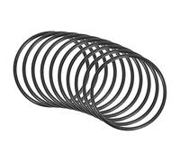 QUARKZMAN 50mm x 43,8mm x 3,1mm Nitrilo Goma Juntas Tóricas x 10uds Redondo Junta Arandela para Grifo Plomería Reparación Sellado Conexión [Negro]