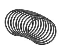 QUARKZMAN 50mm x 45mm x 2,5mm Nitrilo Goma Juntas Tóricas x 10uds Redondo Junta Arandela para Grifo Plomería Reparación Sellado Conexión [Negro]