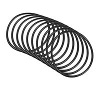 QUARKZMAN 50mm x 46mm x 2mm Nitrilo Goma Juntas Tóricas x 10uds Redondo Junta Arandela para Grifo Plomería Reparación Sellado Conexión [Negro]