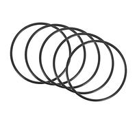 QUARKZMAN 50mm x 46mm x 2mm Nitrilo Goma Juntas Tóricas x 5uds Redondo Junta Arandela para Grifo Plomería Reparación Sellado Conexión [Negro]