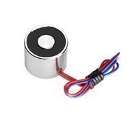 QUARKZMAN 50N DC 5V Electroimán x 1uds Metal Succionado Electricidad Solenoide Elevación Imán Redondo Succionador para Mecánica Industria, [Plateado, Negro]