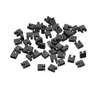 QUARKZMAN 50pcs 2.54mm Cabezal De Pines Estándar Tapa De Puente Jumper | Conexión De Cortocircuito Tapa Mini Micro Puente Jumper Enchufe Negro