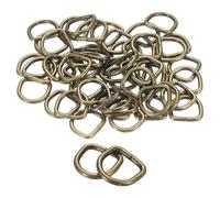 QUARKZMAN 50Pcs Anilla en D, 1" (25mm), Hebillas de Metal Electrochapada, Clips Multiusos para Correas de Mascotas, Accesorios de Costura para Mochilas y Bolsas para Equipaje, Bronce