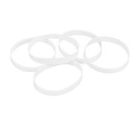 QUARKZMAN 50Pcs Bandas de Goma de Silicona, Anillos de Goma de 35x5mm Lazos de Cables Elásticos Fuertes Antideslizantes para Envolver Cables Bolsas, Blancos