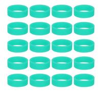 QUARKZMAN 50Pcs Bandas De Goma De Silicona Antideslizantes 1.22 Pulgadas Planas Bandas Elásticas De Goma Para Libros Trampas Arte Cordones Envolturas Verde Claro