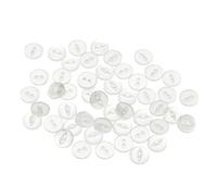 QUARKZMAN 50pcs Botones de Costura Redondos Blancos de 18L 11.5mm 15/32" Resina 2 Agujeros Ojo de Pez Botón de Repuesto para Costura Pantalones Vestido Falda Ropa Botones de Cierre