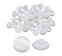 QUARKZMAN 50pcs Botones de Satén 0.5" (12.5mm) Botones Redondos de Satén Suave con Cubierta de Tela para Trajes de Novia, Vestidos de Boda, Blusas, DIY, Blanco