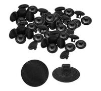 QUARKZMAN 50pcs Botones de Satén de 0.5" (12.5mm) Cubiertos de Satén Redondos Suaves con Vástago Botones de Tela para Vestido de Novia Blusa Trajes DIY, Negro