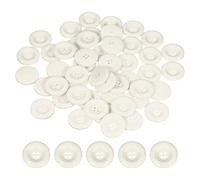 QUARKZMAN 50pcs Botones Rodondas Blanco, 30mm Resina Botón de 4 Agujeros Borde Grueso para Coser Acessorio Decorativo para Costura Manualidad Ropa Pantalones DIY Artes Decoración