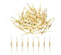 QUARKZMAN 50Pcs Clip Conector Para Candelabro 45mm/1.77" Dorado | Pasador De Cristal De Cobre, Clips Conectores Para Lámparas, Repuesto Para Fijar Cristales, Partes De Lámpara De Techo