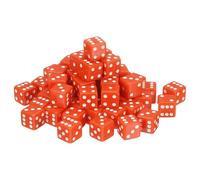 QUARKZMAN 50Pcs Dados Acrílicos De 6 Caras 19mm/0.75" Dados Grandes Rojo