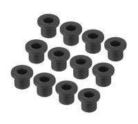 QUARKZMAN 50Pcs Ojales de Goma Cónicos en Forma de T Dia 10mm ID 6mm H 11mm Negro Sello Protección Pasacables Flexible para Tubo de Cable