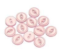 QUARKZMAN 50pcs Pez Ojo Botones de Resina, 2 Agujeros 18L 11.5mm Botón Redondo de Costura Accesorio de Coser Decorativo para Manga Ropa Camisas Pantalones Manualidad Bricolaje, Rosa