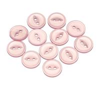 QUARKZMAN 50pcs Pez Ojo Botones de Resina, 2 Agujeros 24L 15mm Botón Redondo de Costura Accesorio de Coser Decorativo para Manga Ropa Camisas Pantalones Manualidad Bricolaje, Rosa