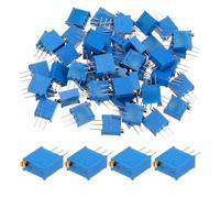 QUARKZMAN 50Pcs Potenciómetro Ajustable Multivueltas 100K Ohm, 3296W Resistor Variable De Alta Precisión Para Ajuste De Circuitos Precisos, Proyectos Electrónicos DIY