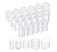 QUARKZMAN 50Pcs Tapones de Goma Redondos 6mm 9mm 12mm 19mm 22mm Cubierta Transparente de Vinilo Protectores de Rosca de Tornillo Kit de Surtido