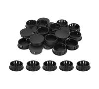 QUARKZMAN 50pcs Tapones de Plástico para Muebles, 30mm Nylon Tapas para Agujeros de Tornillo Redondo Cubierta Oculta Tapones para Orificios Cubiertas de Bloqueo, Negro