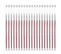 QUARKZMAN 50uds Detalle Pintura Pinceles 6mm Puntiaguda Punta 165mm Longitud Nylon Pelo Miniatura Pintura Pincel con Protección Tubos para Acuarela Óleo Acrílico Pintura(0#), Rojo