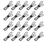 QUARKZMAN 50uds Metal Alambre Huecos Clips 32mm Lindo Mini Carpeta Papel Clip Negro para Ropa Bill Papel Oficina Suministros