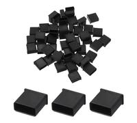 QUARKZMAN 50uds USB Macho Puerto Enchufes Cubiertas Tapas Plástico Anti Polvo Protector para USB Tipo A Macho Extremo, Negro