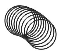 QUARKZMAN 54mm x 50mm x 2mm Nitrilo Goma Juntas Tóricas x 10uds Redondo Junta Arandela para Grifo Plomería Reparación Sellado Conexión [Negro]