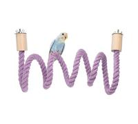 QUARKZMAN 55 Columpio De Perca De Cuerda para Pájaros, Accesorio De Perca De Pie con Cuerda para Poste De Pie Columpio para Trepar Y Afilar Garras Pulgadas, (Morado) Diseñado para Loro /