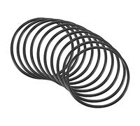QUARKZMAN 55mm x 50mm x 2,5mm Nitrilo Goma Juntas Tóricas x 10uds Redondo Junta Arandela para Grifo Plomería Reparación Sellado Conexión [Negro]