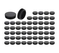 QUARKZMAN 56 Tapones Redondos de Plástico, Tapones de Extremo de Tubo Negro, 45mm (1.77 Pulgadas) Inserto de Patas de Muebles, Protección Deslizante para Silla, Estante
